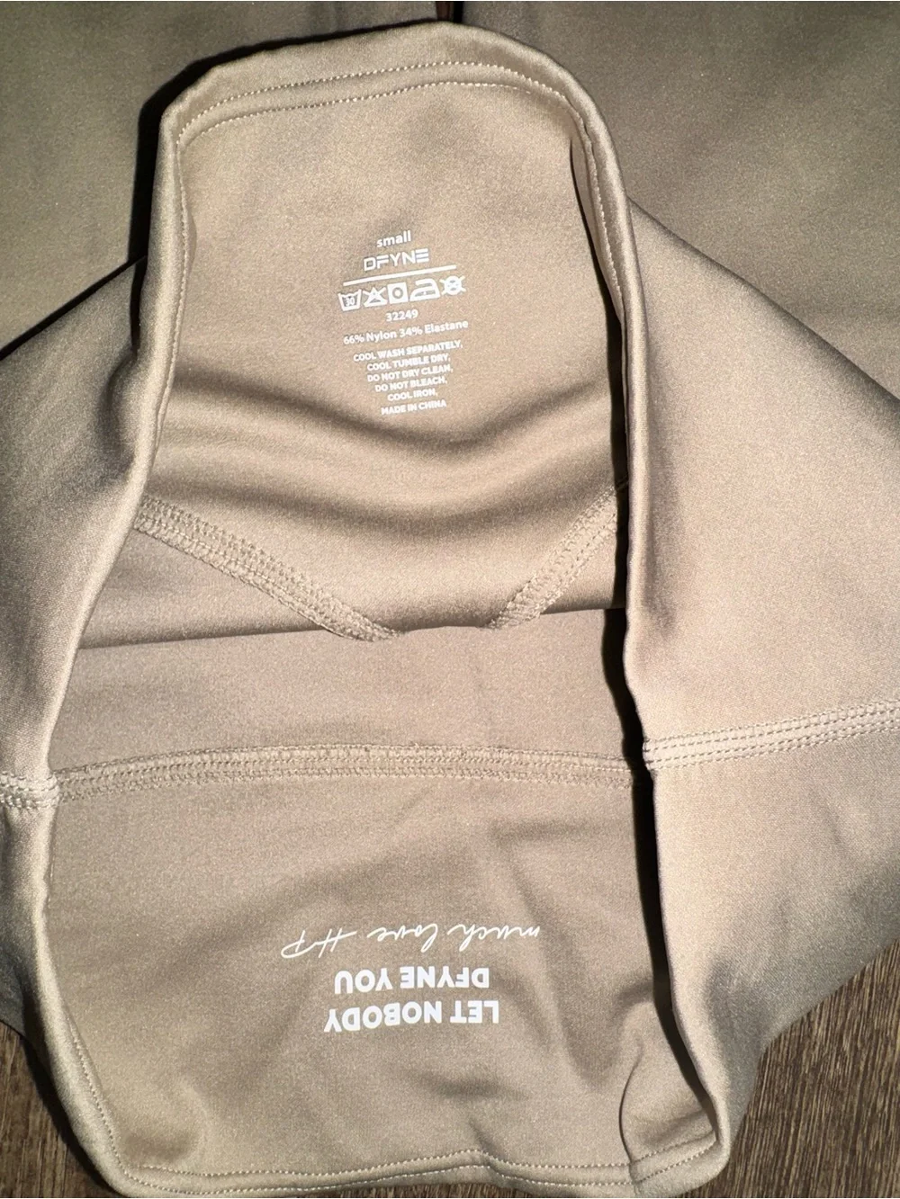 Dfyne Sculpt Flare Leggings in Taupe EUC - Picture 8 of 8